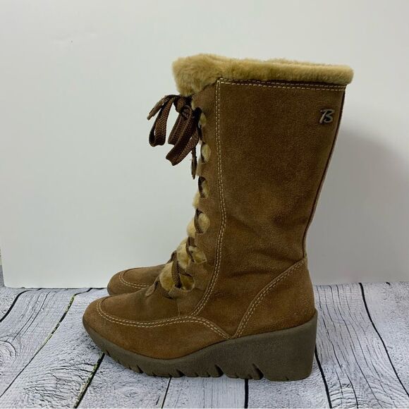 BRILLIANT Insulated Waterproof Suede leather lace up winter boots - Picture 4 of 11